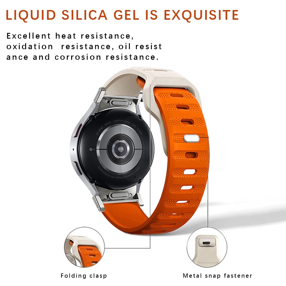 Dây Đeo Silicon Tháo Lắp Nhanh 20mm Cho Đồng Hồ Thông Minh samsung galaxy watch 6 / 5 / 4 44mm 40mm galaxy 6 classic 47mm 43mm 5pro