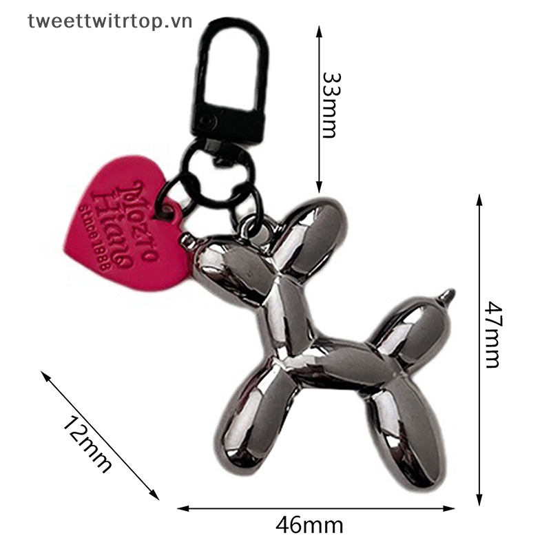 Trtop Móc Khóa Hình Chú Chó Và Bong Bóng Dễ Thương