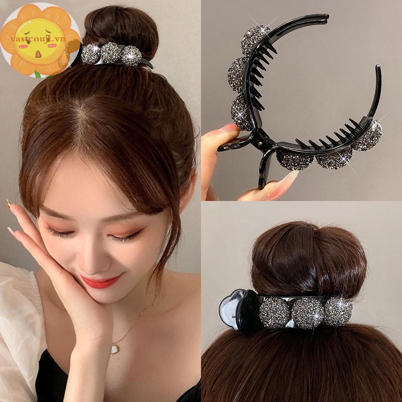 Vastji Kẹp Tóc Nơ Đính Đá Thời Trang Cho Nữ vn