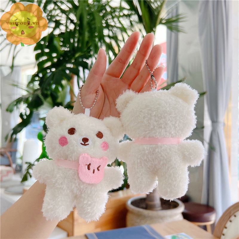 Vastji Móc Khóa Hình Gấu Bông mini Mềm Mại Đáng Yêu Cho Nam Và Nữ vn
