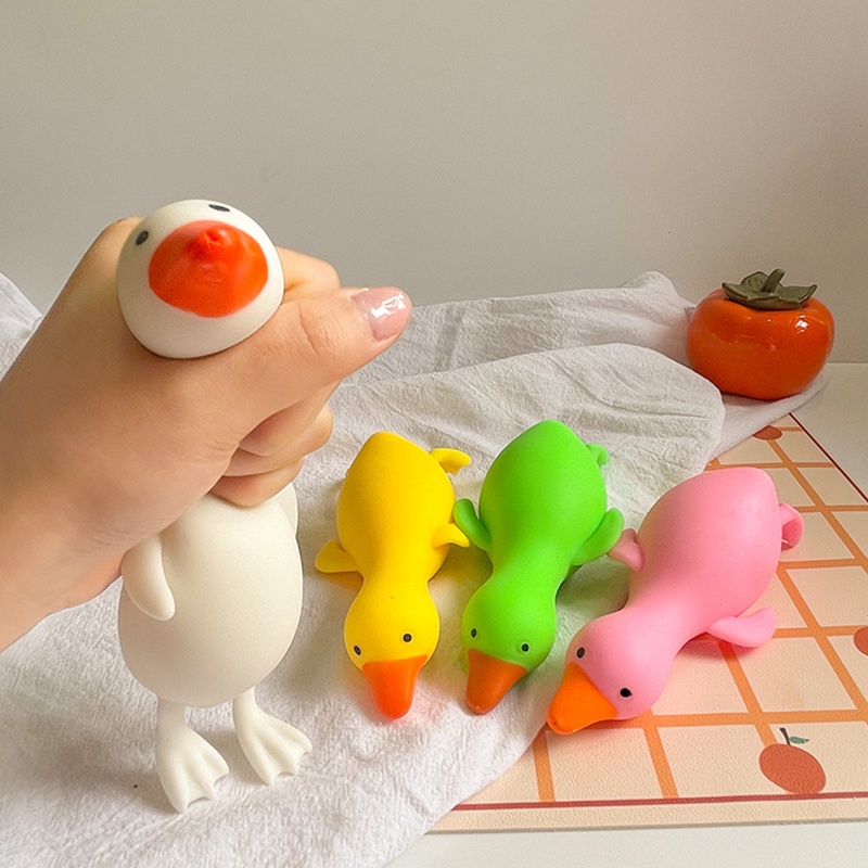 Đồ Chơi Nắn Bóp Đàn Hồi Giảm Stress Hình Chú Vịt Dễ Thương