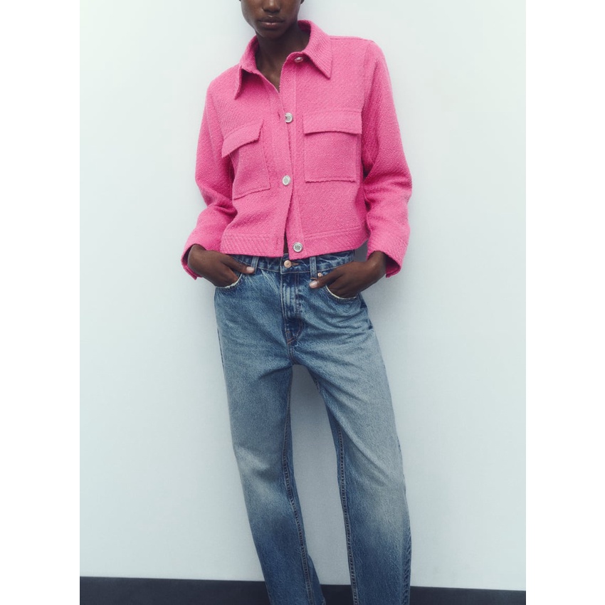 Zara Áo Khoác Dáng Rộng Thời Trang Mùa Thu Xinh Xắn 7102233