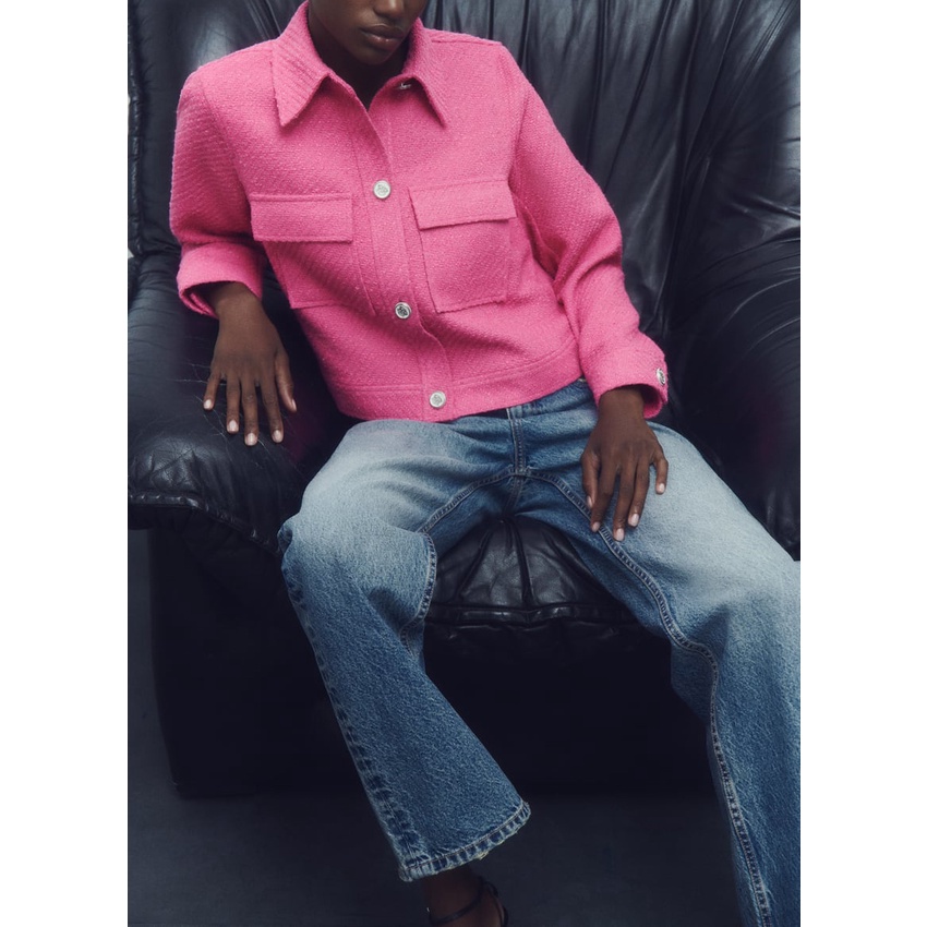 Zara Áo Khoác Dáng Rộng Thời Trang Mùa Thu Xinh Xắn 7102233