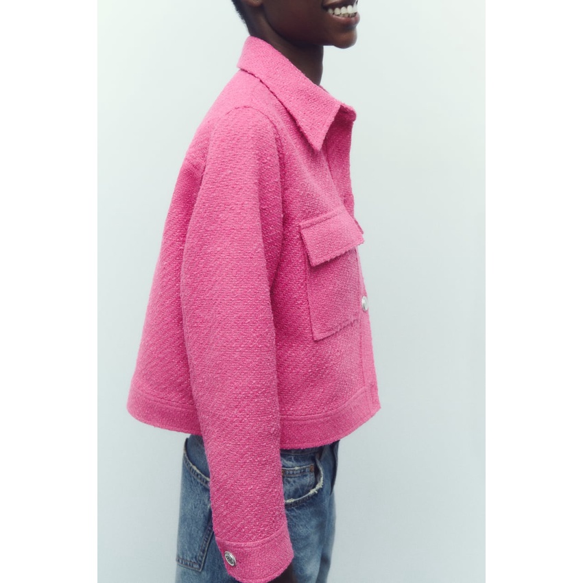 Zara Áo Khoác Dáng Rộng Thời Trang Mùa Thu Xinh Xắn 7102233