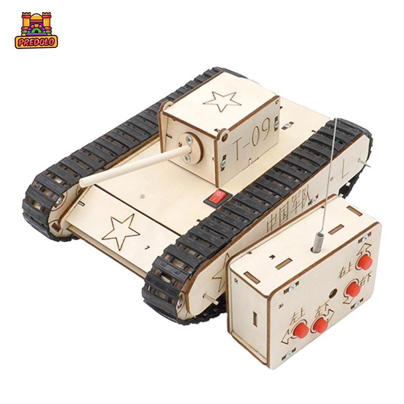 Predolo Bộ Đồ Chơi Lắp Ráp Mô Hình Xe Tăng Điều Khiển Từ Xa 3d Bằng Gỗ Giáo Dục Khoa Học