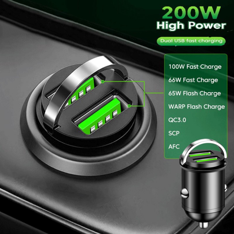 Twitch Tẩu Sạc Nhanh qc3.0 Hai Cổng usb 200w Cho Xe Hơi