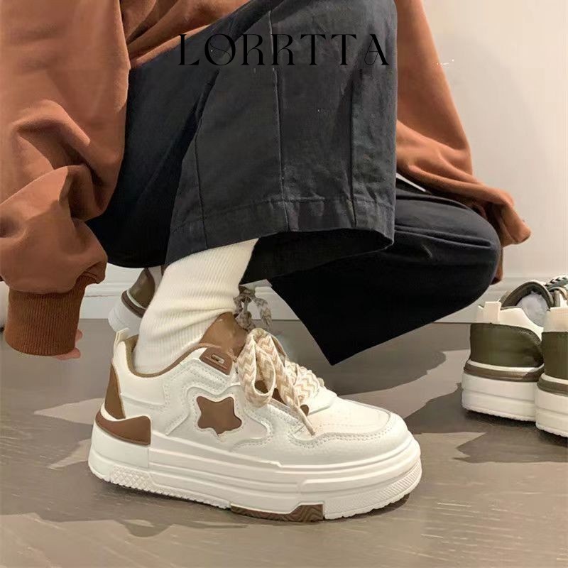 LORRTTA  Giày Thể Thao Vải Canvas Dế dày Phong Cách  CÓ SẴN chất đẹp ko bong tróc Cho Nữ B95F4E1 35Z230828
