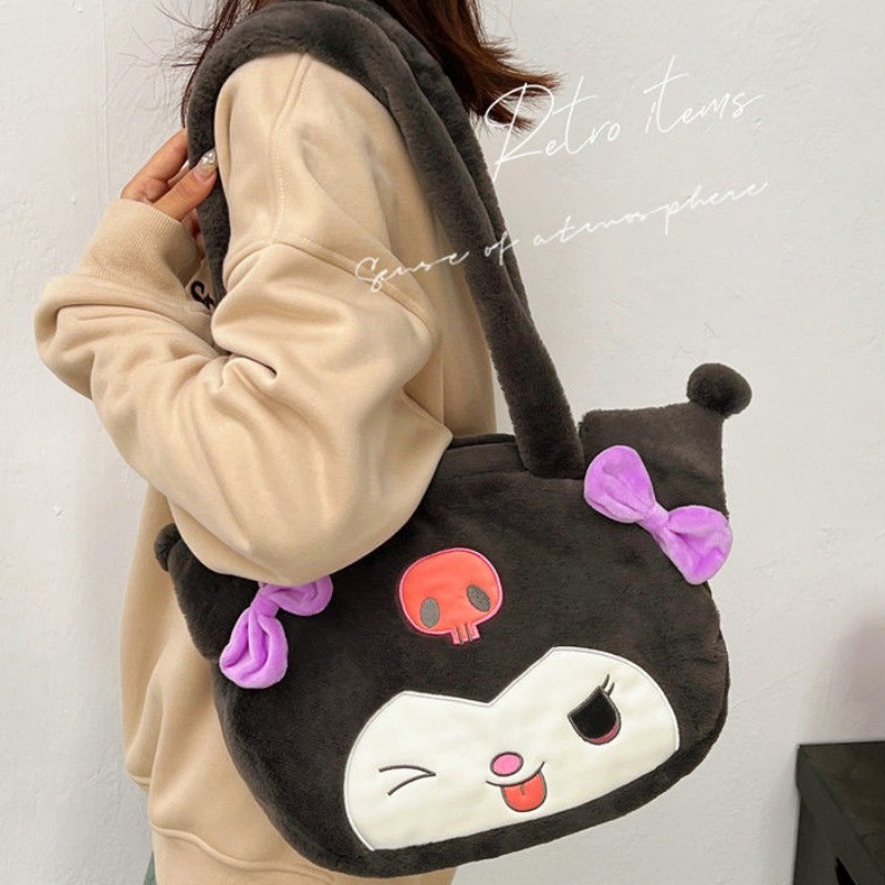 Sanrio ins cinnamoroll Túi Đeo Chéo Vai Nhồi Bông Hoạt Hình melody kuromi kawaii Dễ Thương Cho Nữ