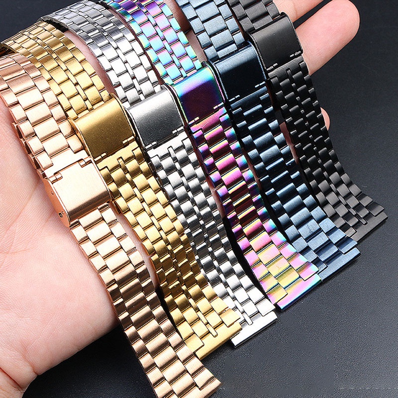 Dây Đeo Bằng Thép Không Gỉ 18mm Cho Đồng Hồ casio a158w aq230 ae1000 f91w