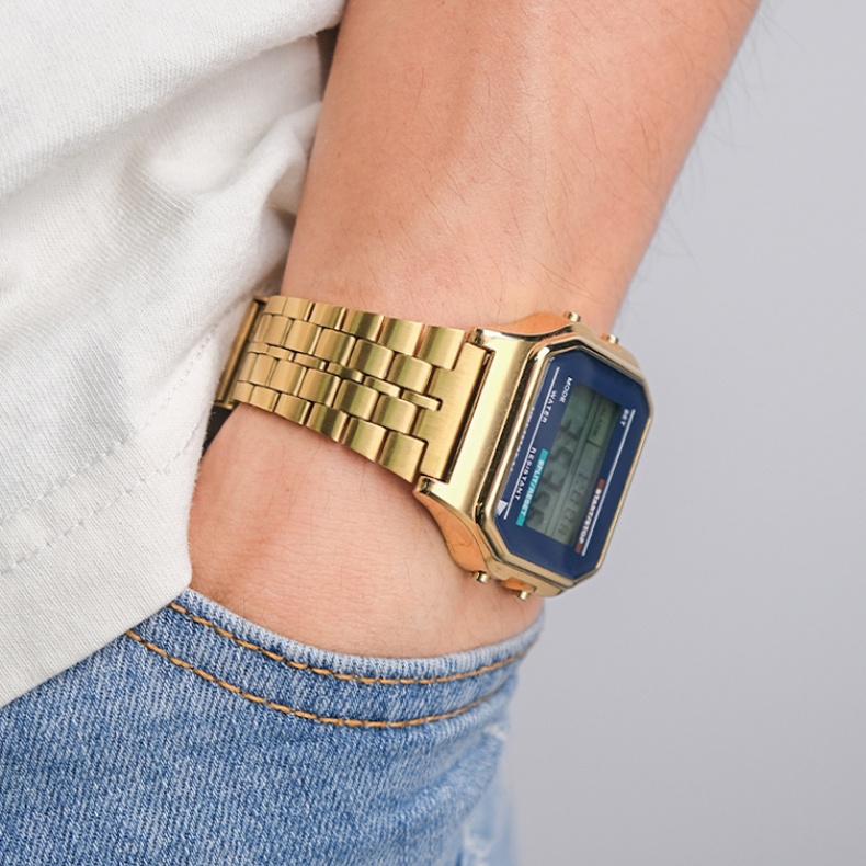 Dây Đeo Bằng Thép Không Gỉ 18mm Cho Đồng Hồ casio a158w aq230 ae1000 f91w