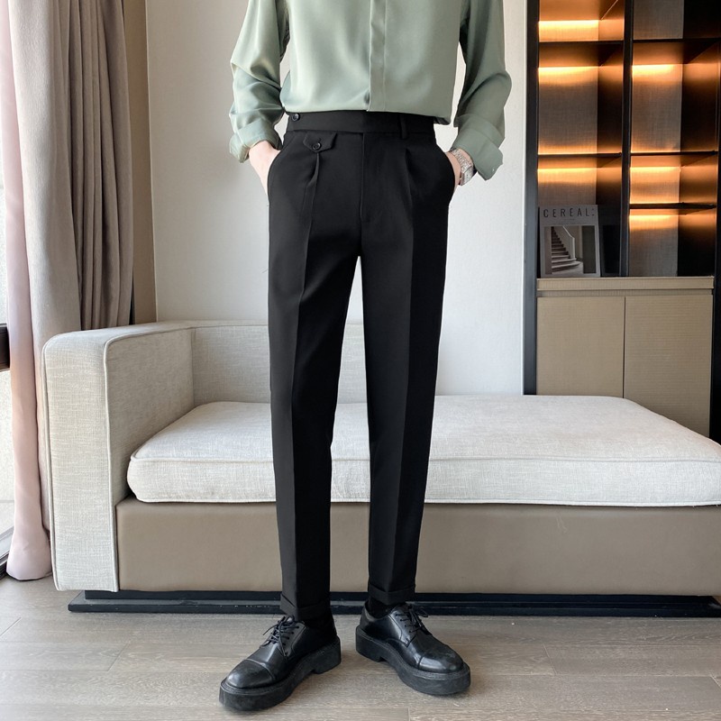 Quần Tây Nam, Quần Âu Nam Cao Cấp Vải Tuyết Hàn Dáng Ôm Hàn Quốc Trẻ Trung Vải Cotton Co Dãn Nhẹ Không Phai Màu Q101