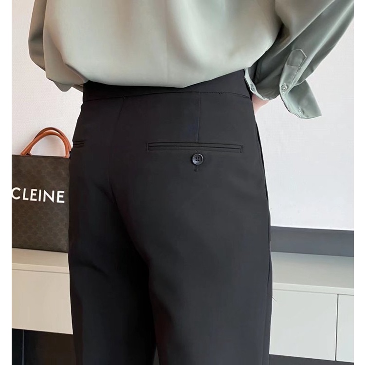 Quần Tây Nam, Quần Âu Nam Cao Cấp Vải Tuyết Hàn Dáng Ôm Hàn Quốc Trẻ Trung Vải Cotton Co Dãn Nhẹ Không Phai Màu Q101