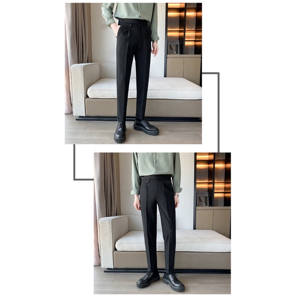 Quần Tây Nam, Quần Âu Nam Cao Cấp Vải Tuyết Hàn Dáng Ôm Hàn Quốc Trẻ Trung Vải Cotton Co Dãn Nhẹ Không Phai Màu Q101