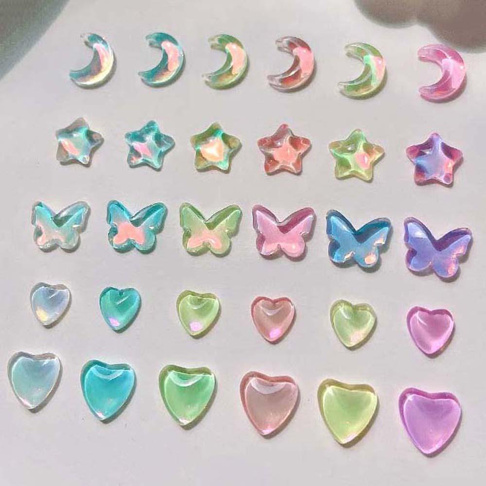 Set 20 Phụ Kiện Trang Trí Móng Tay Nghệ Thuật Hình Sao Biển Mặt Trăng Ngọt Ngào Xinh Xắn