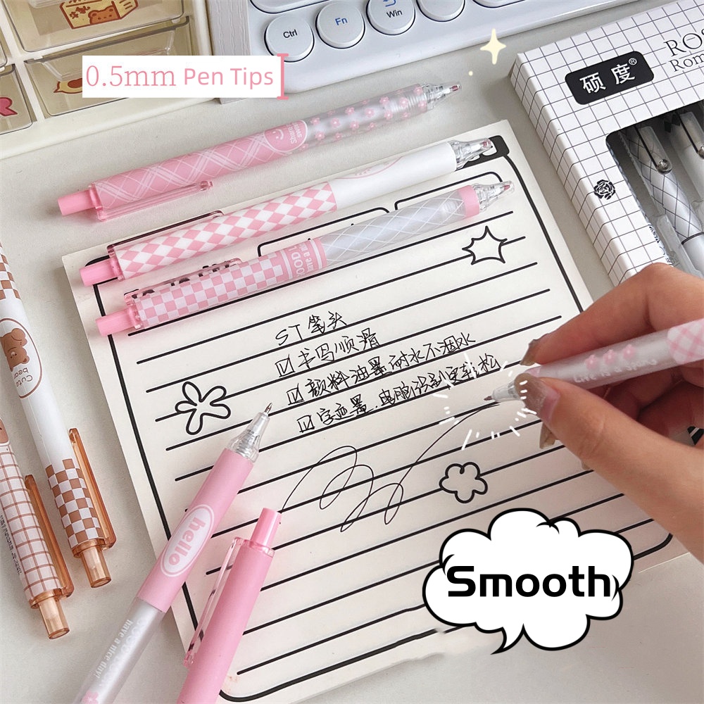 Bút Bi Mực Đen Ngòi 0.5Mm Dạng Nhấn