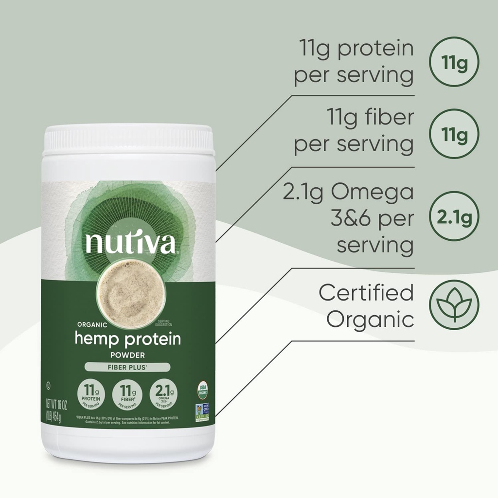 Protein bột gai d.ầ.u hữu cơ Nutiva Organic Hem.p Protein 454g