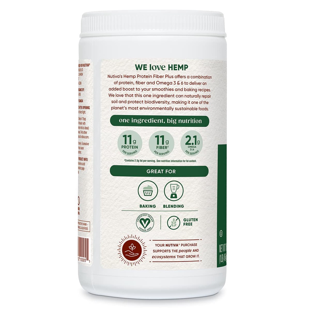Protein bột gai d.ầ.u hữu cơ Nutiva Organic Hem.p Protein 454g