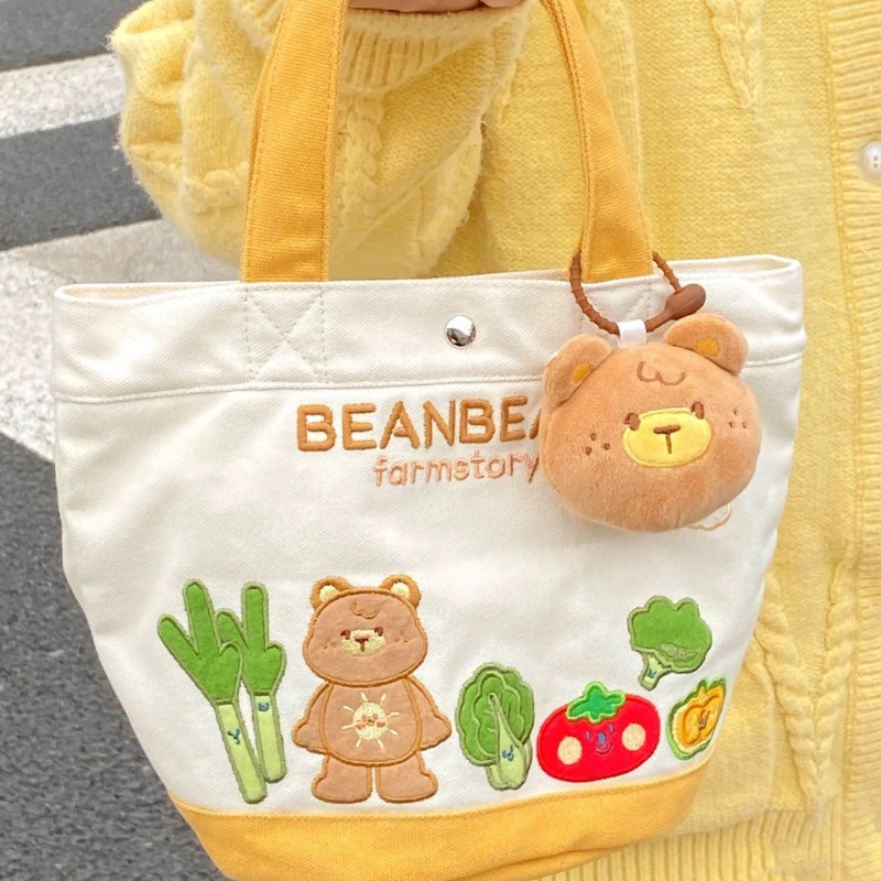 Túi Xách Vải canvas In Họa Tiết Hoạt Hình Dễ Thương Dành Cho Mẹ Và Bé