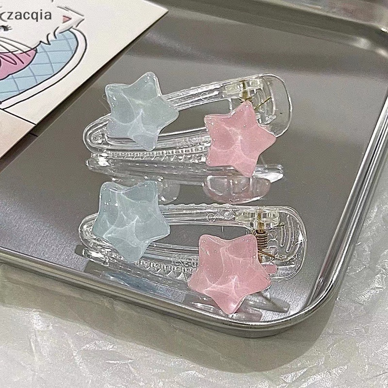 Kẹp Tóc Hình Ngôi Sao Năm Cánh Màu Hồng Xanh Lam Ngọt Ngào Đáng Yêu Quyến Rũ Cho Nữ y2k vn