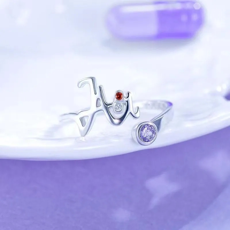 Nhẫn Đeo Tay Kim Loại 2 Chiều Hình Thám Tử conan