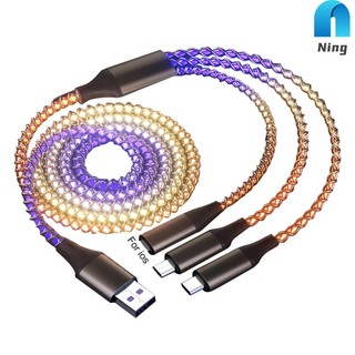 Dây Cáp Sạc Nhanh 66w rgb type-c micro usb Nhiều Màu Sắc Dành Cho iphone