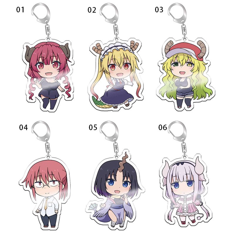 Móc Khóa acrylic Hình Nhân Vật anime Kobayashi