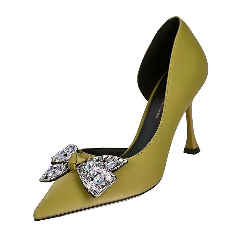 Giày Cao Gót Mũi Nhọn Đính Đá Thời Trang Dành Cho Nữ