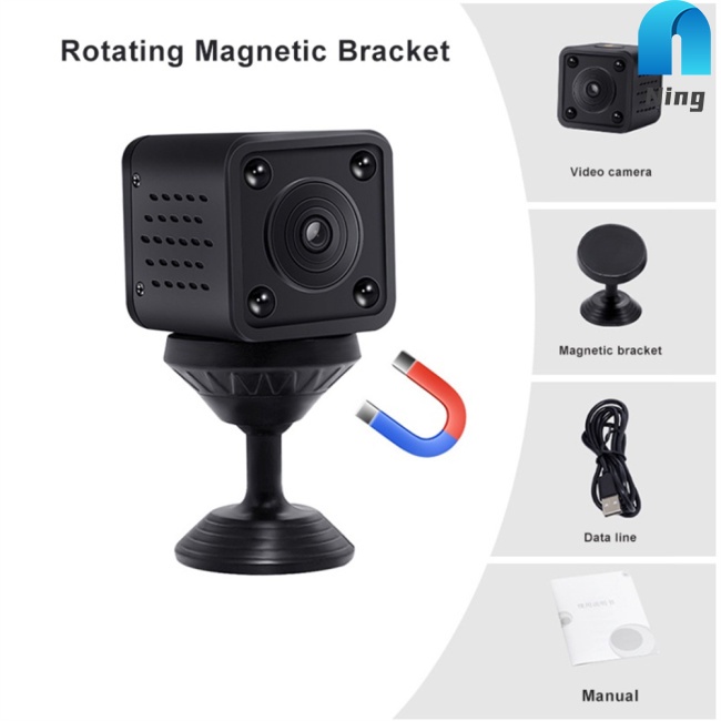 1 Bộ camera Hồng Ngoại mini cctv f9 1080p hd wifi ip Hỗ Trợ Quay Ban Đêm