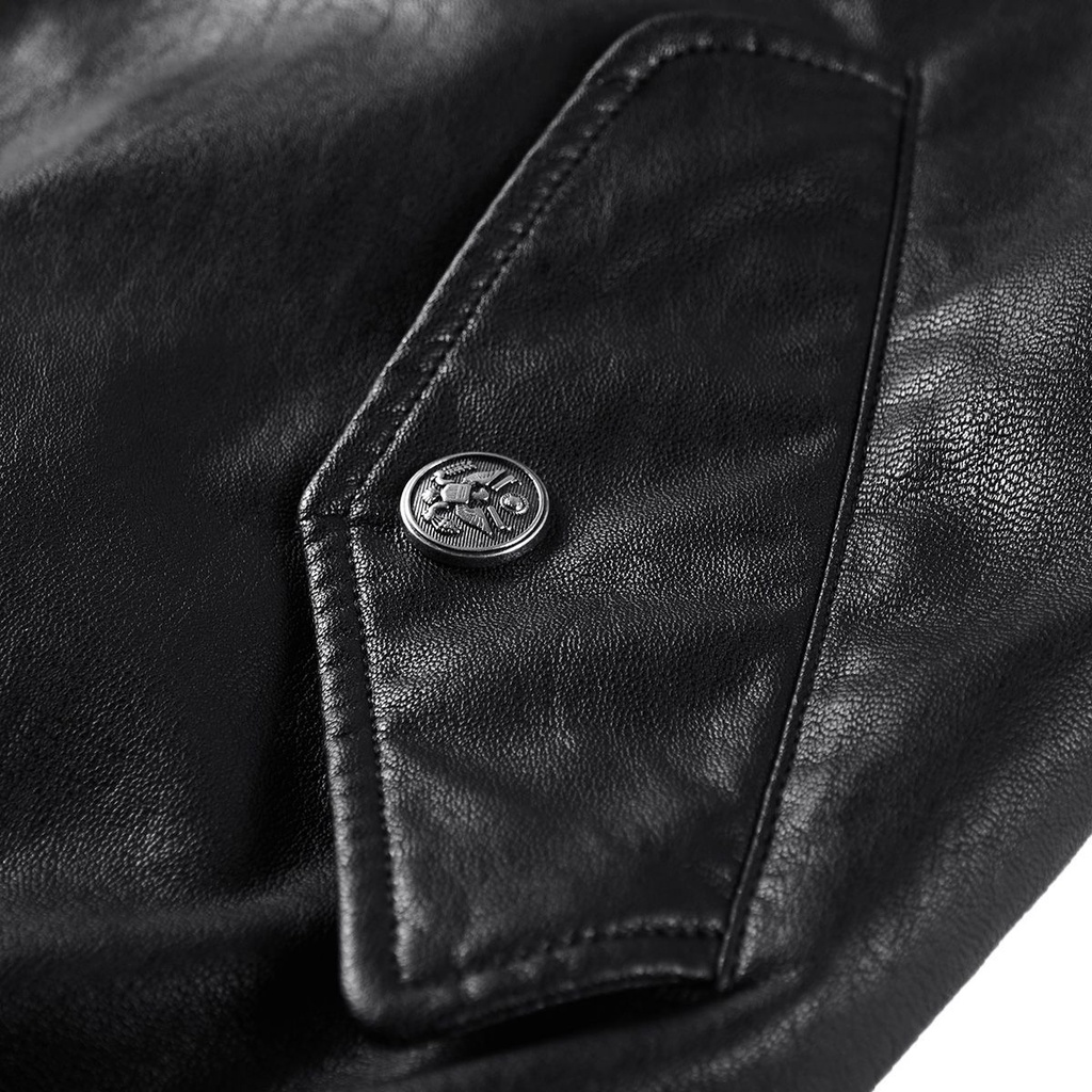 Áo Khoác bomber Da pu Dáng Rộng Phong Cách Hip Hop Mỹ Cá Tính Dành Cho Nam Nữ