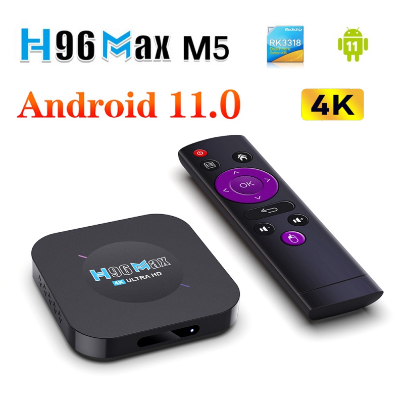 H96Max M5 Smart TV Box Android 11 RK3318 4K 3D Set Top Box Android TV Box 2023 OTA Google Play Media Player