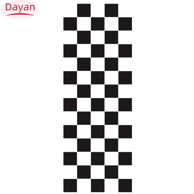 Miếng Dán Đề Can vinyl Sọc Caro Trang Trí Đầu Xe Đua Thể Thao