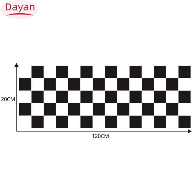 Miếng Dán Đề Can vinyl Sọc Caro Trang Trí Đầu Xe Đua Thể Thao