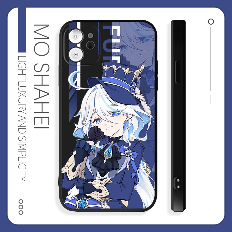 Genshin Impact Fontainebleau Focalors Phone Case Compatible for iPhone 13 Apple 14plus Two-Dimensional Clear Case