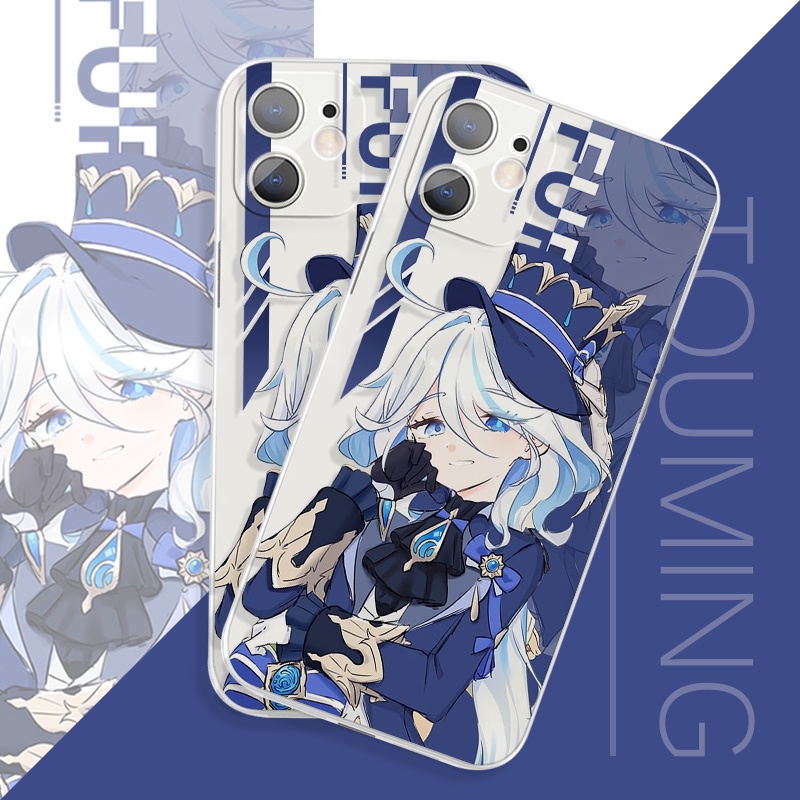 Genshin Impact Fontainebleau Focalors Phone Case Compatible for iPhone 13 Apple 14plus Two-Dimensional Clear Case