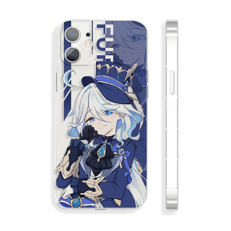 Genshin Impact Fontainebleau Focalors Phone Case Compatible for iPhone 13 Apple 14plus Two-Dimensional Clear Case