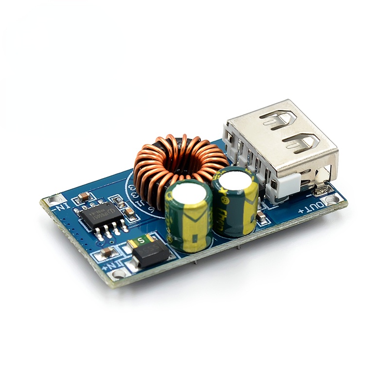 Mô Đun Hạ Áp USB DC 12V 24V Sang QC3.0 Sạc Nhanh Cho Điện Thoại Huawei Samsung vn