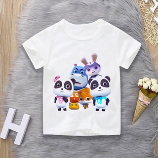 Áo phông trẻ em in hình Hoạt Hình Babybus siêu kute , Chất liệu cotton   gauconuinsex