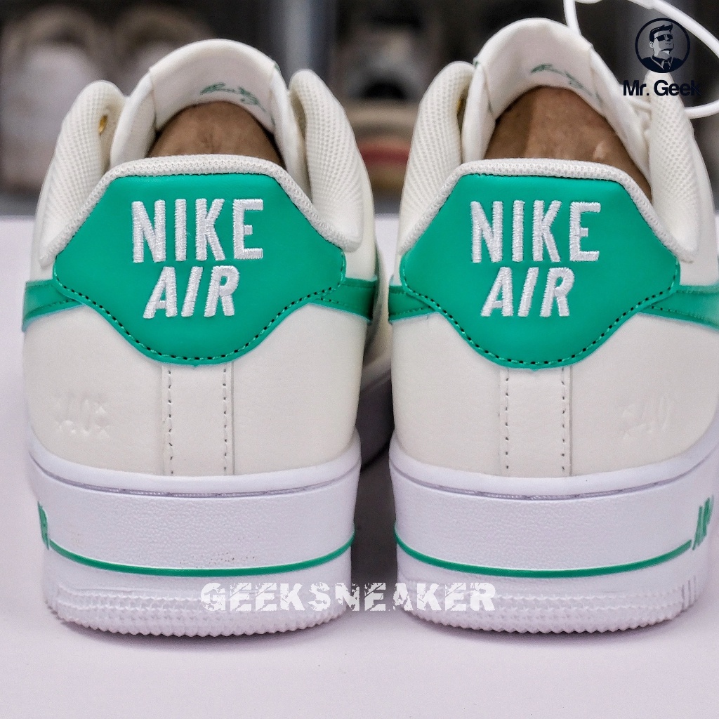 Giày Nk Air Force 1 Low '07 LV8 40th Anniversary Sail Malachite - Xanh Lá