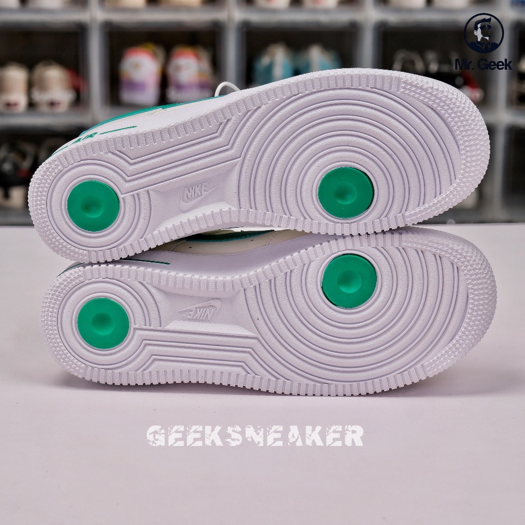 Giày Nk Air Force 1 Low '07 LV8 40th Anniversary Sail Malachite - Xanh Lá