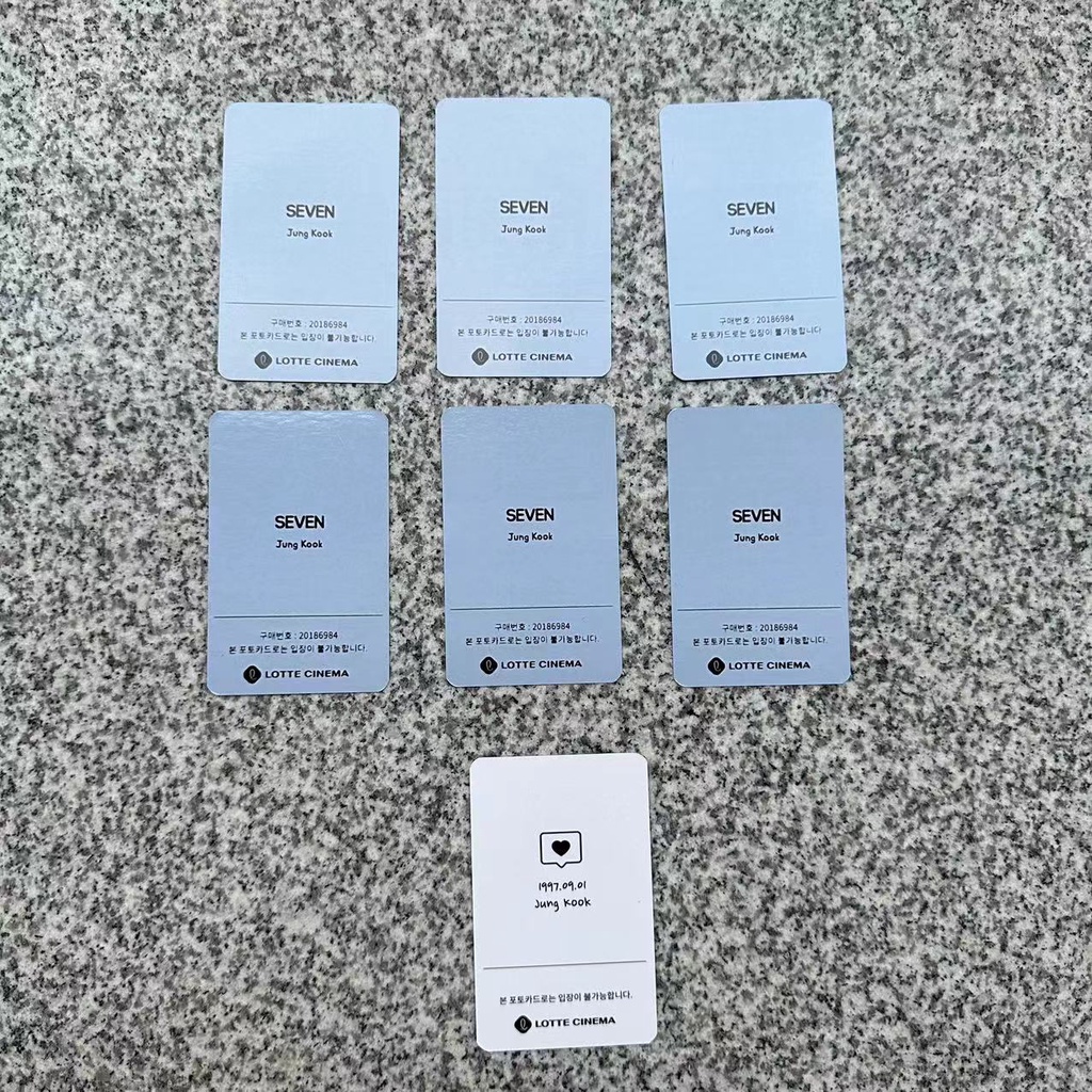 Set 1 / 7 Tấm Ảnh lomo Card Nhóm Nhạc Hàn Quốc bangtan boys bt-s jungkook ym