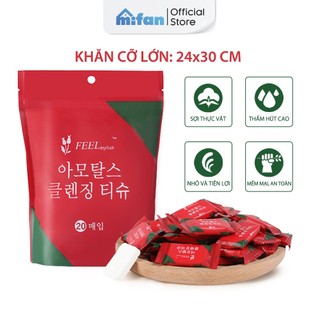 Khăn giấy nén hàn quốc cao cấp mifan - gói 20 viên đóng gói riêng . khăn mặt nén mang đi du lịch, công tác tiện lợi