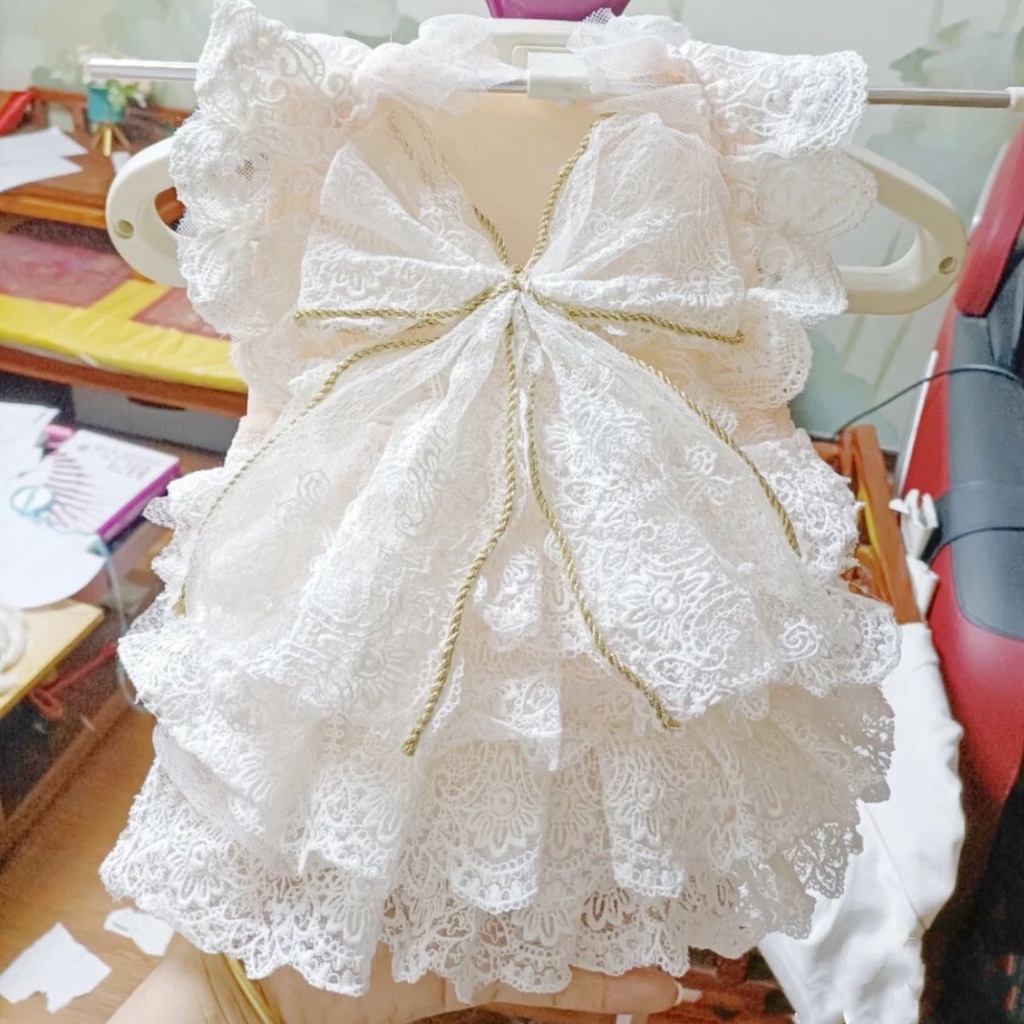 Đầm Công Chúa Phối Ren Xinh Xắn Cho Thú Cưng