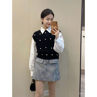 Áo sweater Dệt Kim Cao Cấp Tay Dài Kiểu Mới Phong Cách Pháp Ngọt Ngào xiaoxiang rdrt