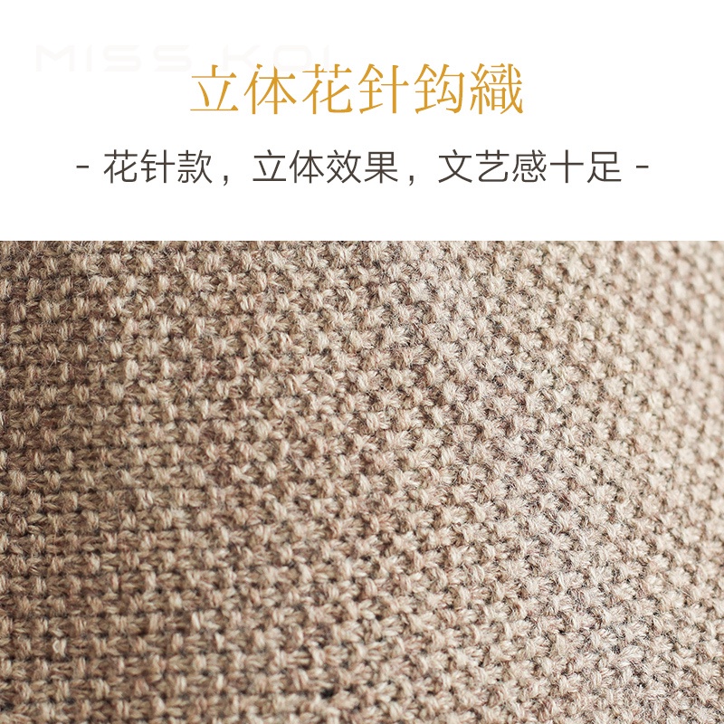 Misskoi Nón bucket Vải Len Màu Trơn Phong Cách Hàn Quốc Thời Trang Thu Đông Cho Nữ