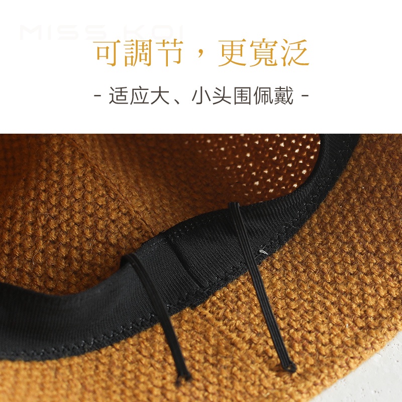 Misskoi Nón bucket Vải Len Màu Trơn Phong Cách Hàn Quốc Thời Trang Thu Đông Cho Nữ