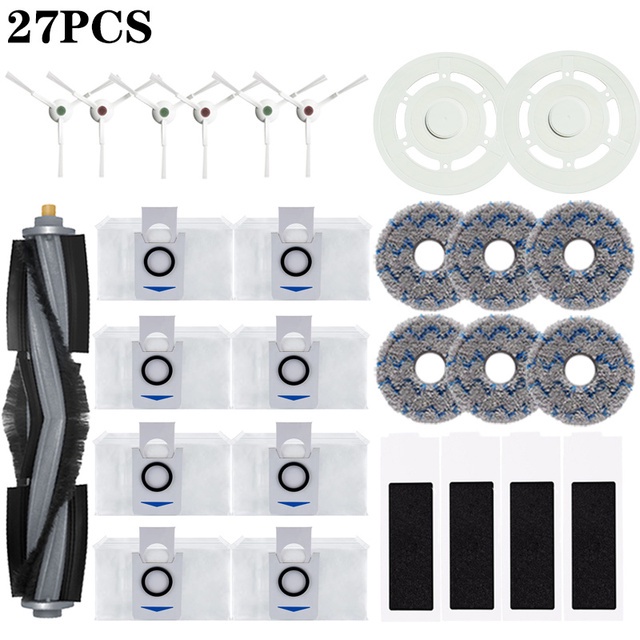 Ecovacs deebot T20 omni Chổi Quét Chính Tấm Lọc Bụi Bẩn Chuyên Dụng Cho Bàn Chải Chính Bàn Chải Bên Lọc Chổi Lau Nhà Túi Dựng Bụi