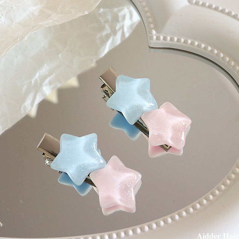 Kẹp Tóc Hình Ngôi Sao Năm Cánh Màu Sắc y2k Dễ Thương Dành Cho Bé Gái