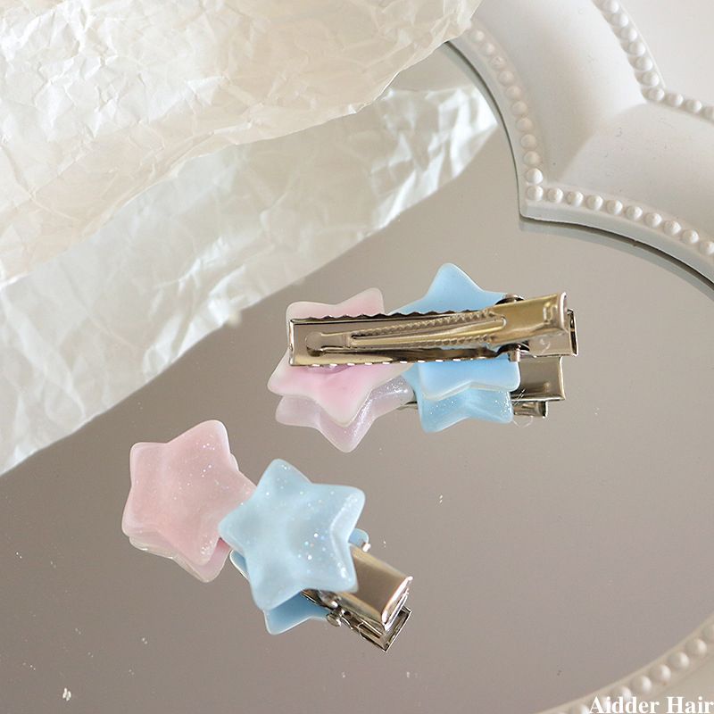 Kẹp Tóc Hình Ngôi Sao Năm Cánh Màu Sắc y2k Dễ Thương Dành Cho Bé Gái