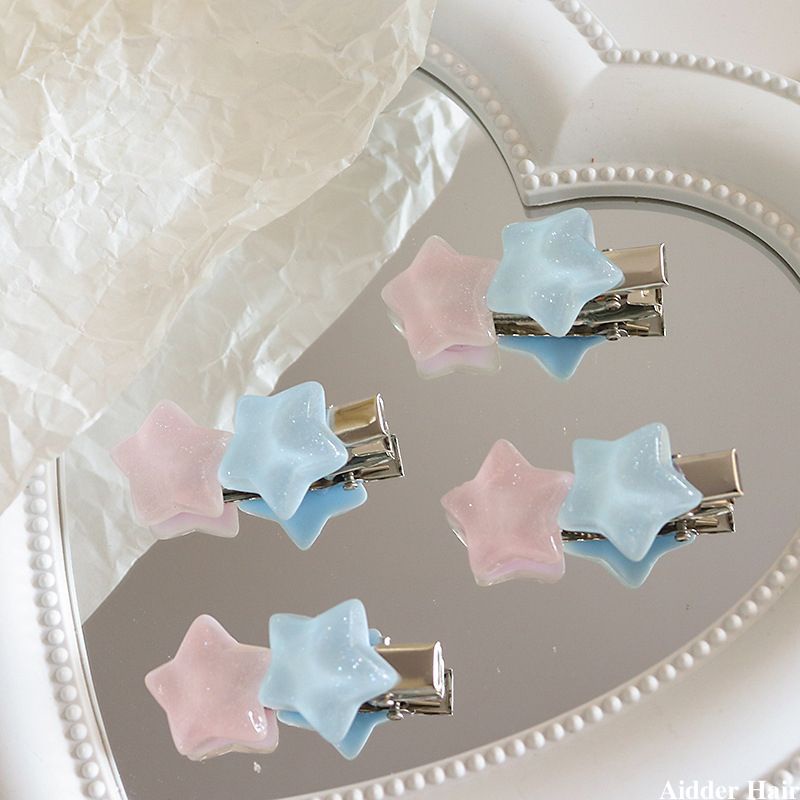 Kẹp Tóc Hình Ngôi Sao Năm Cánh Màu Sắc y2k Dễ Thương Dành Cho Bé Gái