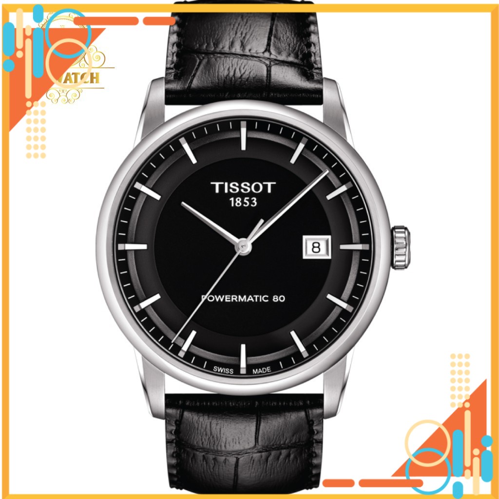 Đồng hồ Nam Tissot 1853 cơ tự động Powermatic 80, dây da, kính shapphire T086.407.16.051.00 mipecclock